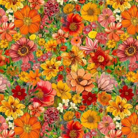 enchanted-canopy-blank-quilting-persimmon-allover-flowers "Enchanted Canopy" Blank Quilting Persimmon Allover Flowers